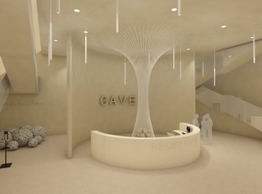 Viešbučio "Cave" recepcija