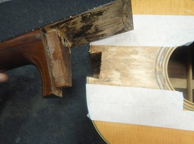 Martin acoustic guitar neck reset