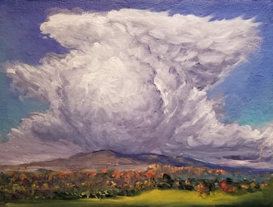 Treyfoot Mountain, thunder cloud, shenandoah valley