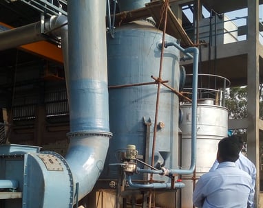 HF fumes scrubbing system 