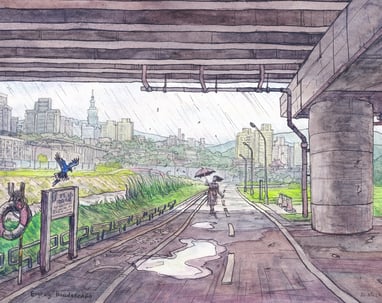 Taiwan illustration, by Evgeny Bondarenko