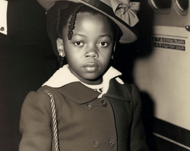 Tina as a child: image from Black Wall St. Media revue.