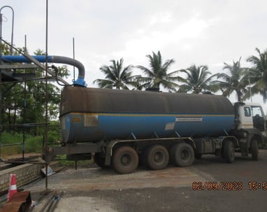 HCL fumes scrubbing system for HCL fumes generating from Acid Tanker.