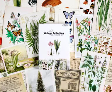 The Vintage Collection Postcard Set from Wintertime Crafts with Box