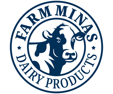 a dairy products logo with a cow