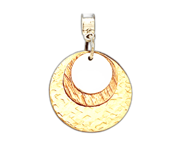Pendentif en ARGENT écoresponsable BRONZE et CUIVRE Berengere SILVER argiles métalliques