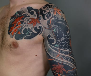 koi fish tattoo idea meaning hori irezumi Munich