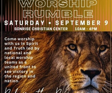 Worship Rumble at Sonrise Christian Center on Saturday, September 9, 2023 from 10 AM to 4 PM