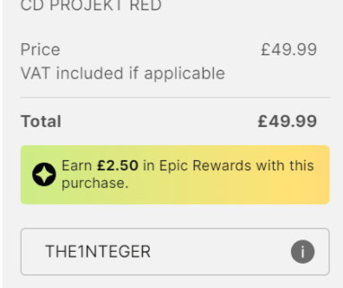 Epic Games Store Creator Code Entry Example.