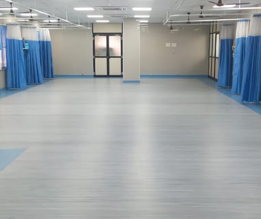 hospital flooring and hospital curtains