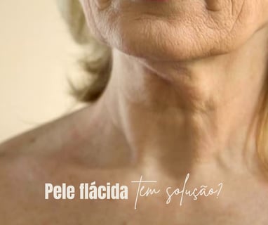pescoço com rugas ou flacidez