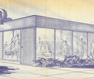 Cooper Donuts - Sketch of Cooper Donuts Buildings.