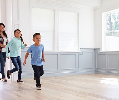 local moving family in their new home