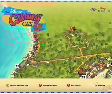 Castaway Cay 5K Course Map