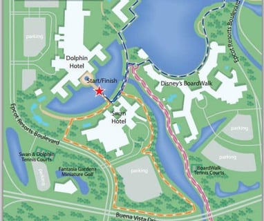 Swan and Dolphin Running Trail