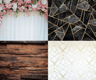 a variety of different types of backdrops