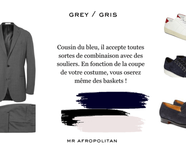 Costume gris x chaussures - MR AFROPOLITAN
