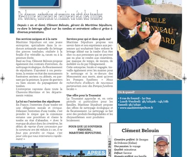 Maritime Sépulture Clément BELOUIN Vidici Pays Royannais