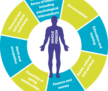 Holistic Apprach - Whole Person. Source: https://www.mentalhealthwales.net/the-whole-person-approach