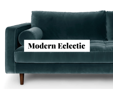 a teal velvet mid-century modern sofa with teak legs
