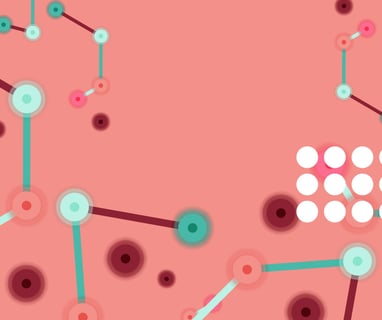 a bunch of different colored circles and dots depicting narratives and emotional connections in stor