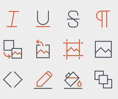 a set of different type of font and numbers to treat your correspondence as a visual object