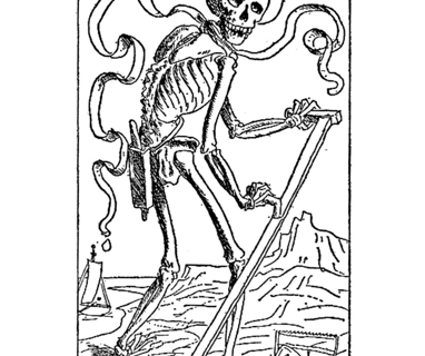 Skeleton Tarot Card