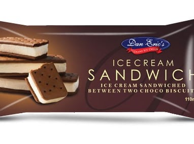 Dan Eric's - premium ice cream sandwich plastic pouch design