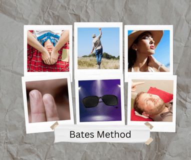 a group of photos of a man with sunglasses and a hat
