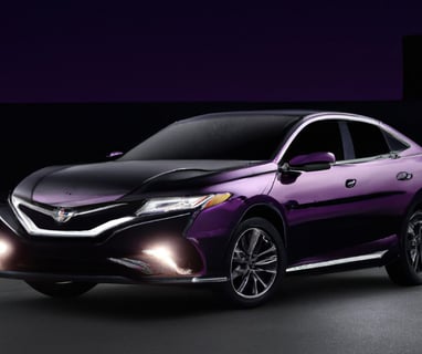 a purple toyota camry is shown in this image