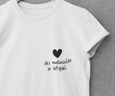 Marškinėliai poroms iki mėnulio ir atgal