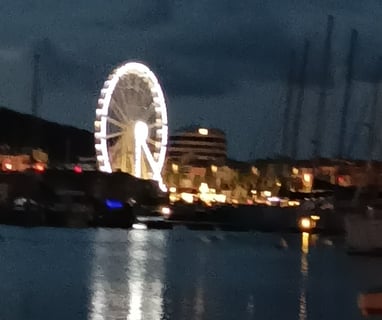 The centre of Cap d'Agde at night.