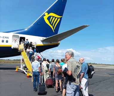 Leaving Cap d'Agde airport.