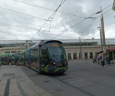 Line Three passes by the Gare de Montpellier 