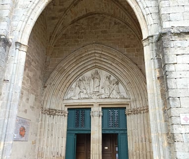 The entrance to Lodeve Cathedral