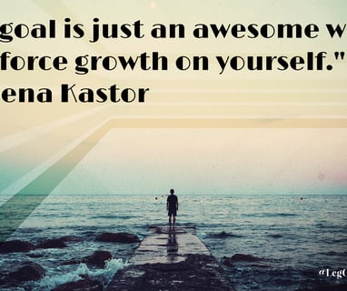 A goal is just an awesome way to force growth on yourself. Deena Kastor