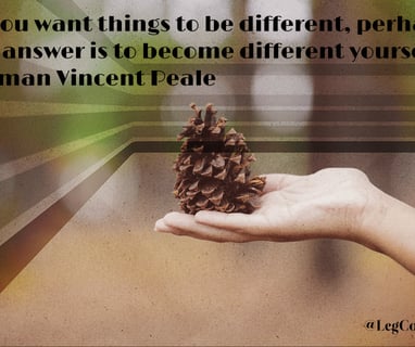 "If you want things to be different, perhaps the answer is to become different yourself. Norman Vin