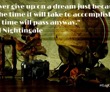 Never give up on a dream just because of the time it will take to accomplish it. The time will pass