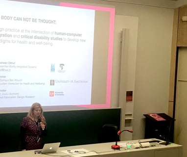 Me standing in front of a presentation screen