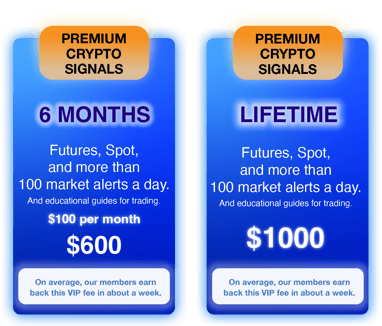 Get access to the best crypto signals and crypto trading tools with only $100 a month.