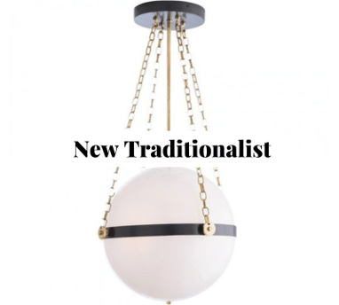 a black, white &. brass traditional pendant light 