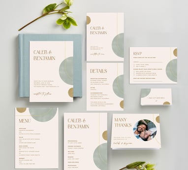 wedding paper items.