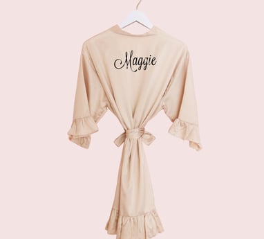 Bridal Robe In Champagne Color
