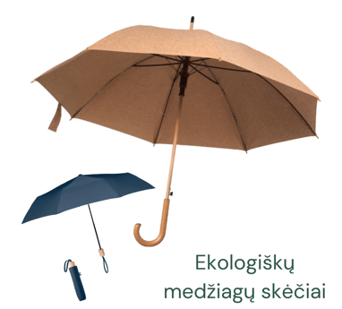 Ekologiski skeciai su imones atributika