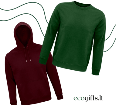 Ekologiški džemperiai, marškinėliai, aksesuarai su įmonės atributika | ecogifts.lt