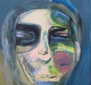 'Autorretrato Coactivo' by artist Sherezade Morales, a captivating and introspective artwork.