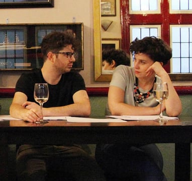 Members at an London Comedy Writers meeting