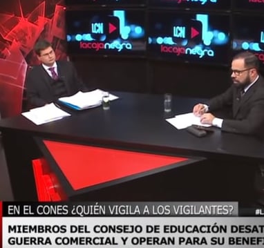 Ricardo Sasiain en la Caja Negra con Jorge Torres hablando sobre el CONES