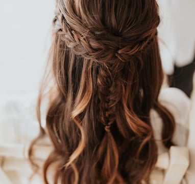 Braided Bridal Hairstyle With Loose Waves