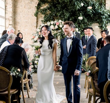 Soft Glamorous waves and half up half down hairstyle for a bride